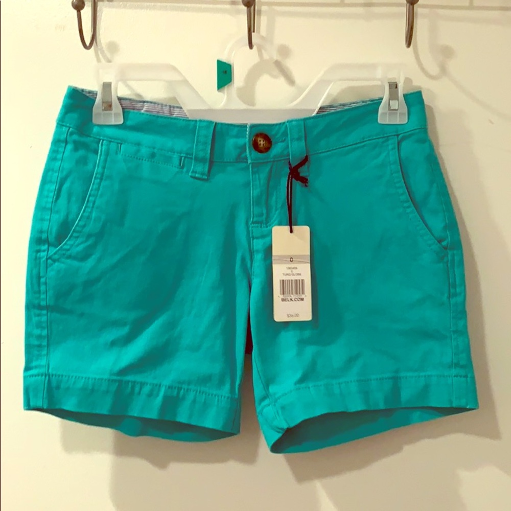 Size 0 turquoise shorts NWT